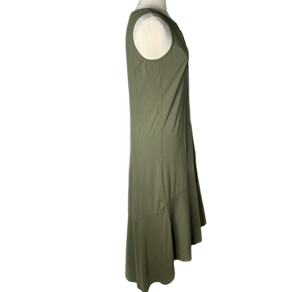 Isaac Mizrahi Maxi Tank Dress Lace Up S Green - Picture 4 of 12